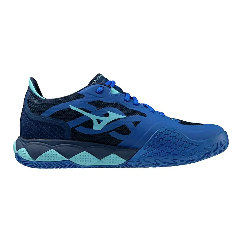 Теннисные кроссовки «Wave Enforce Tour OC» от Mizuno, 28 Blue X White X Navy — фото 4