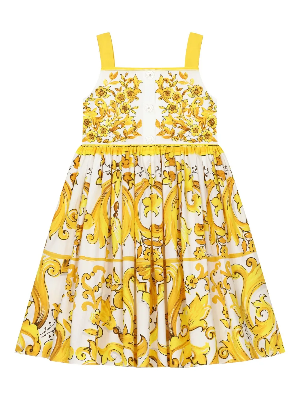 

Платье с принтом Majolica Dolce & Gabbana Kids, желтый