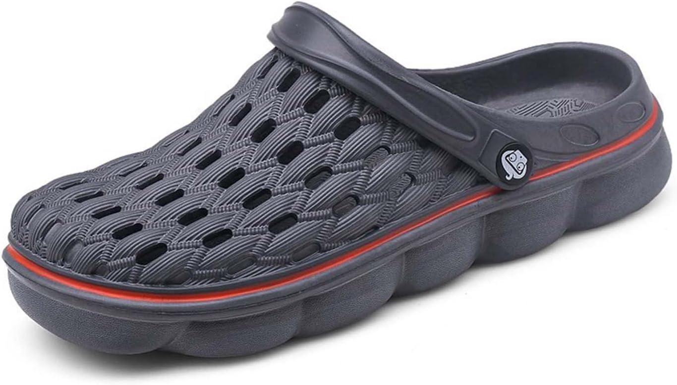 

Мужские легкие шлепанцы Eliogn Mules, удобные садовые клоги, противоскользящие пляжные туфли для мужчин, водные туфли, домашние и тапочки, серый