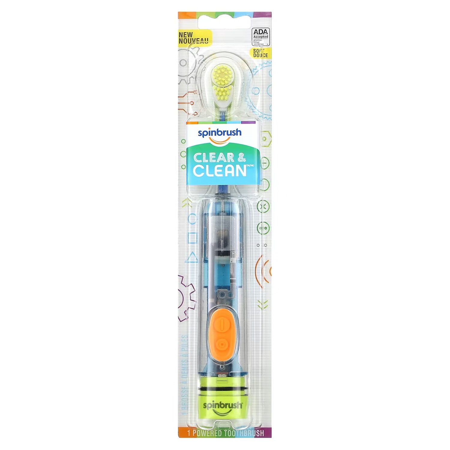 

Электрическая зубная щетка Spinbrush Clear & Clean для детей