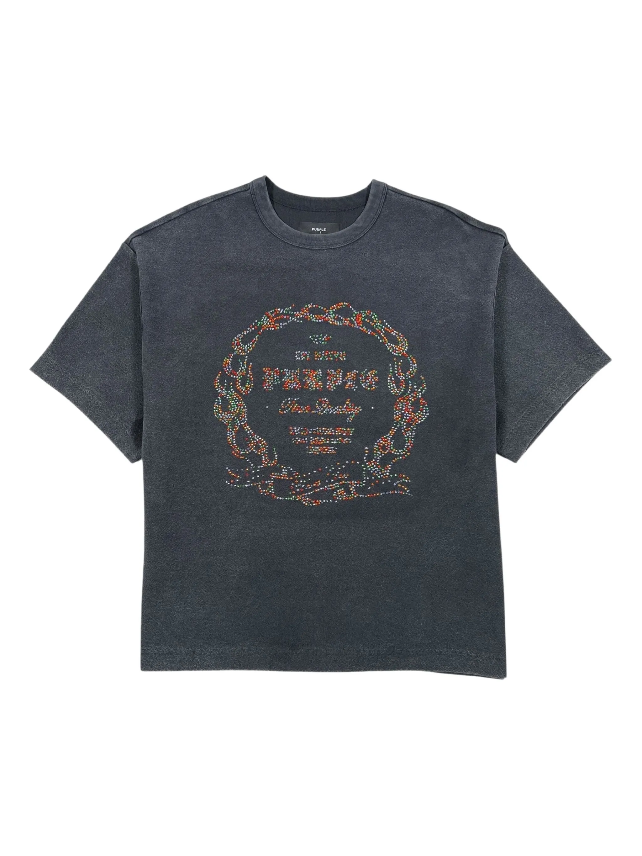 

Фактурная футболка из джерси Purple Brand, серый