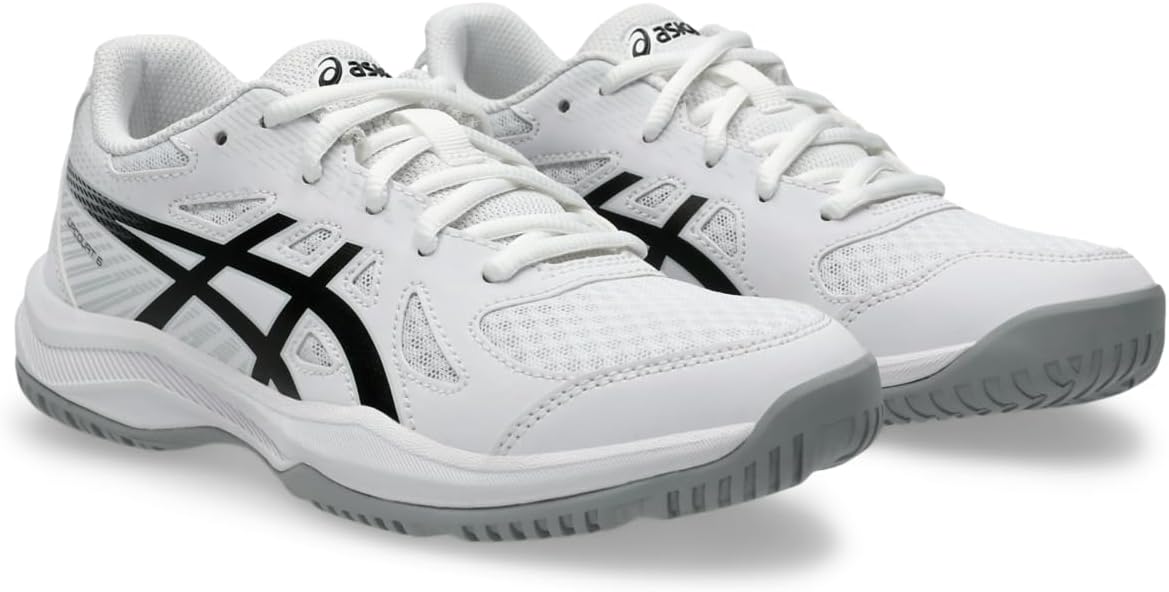 Кроссовки ASICS Unisex-Child Upcourt 6 GS, белый/черный — фото 2