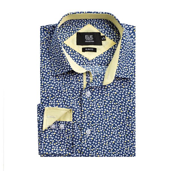 

Мальчиковая рубашка slim fit с цветочным принтом Elie Balleh