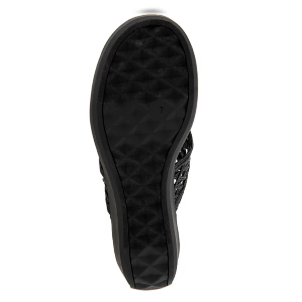 Женские босоножки на танкетке Ivie Aerosoles, цвет black raffia — фото 4