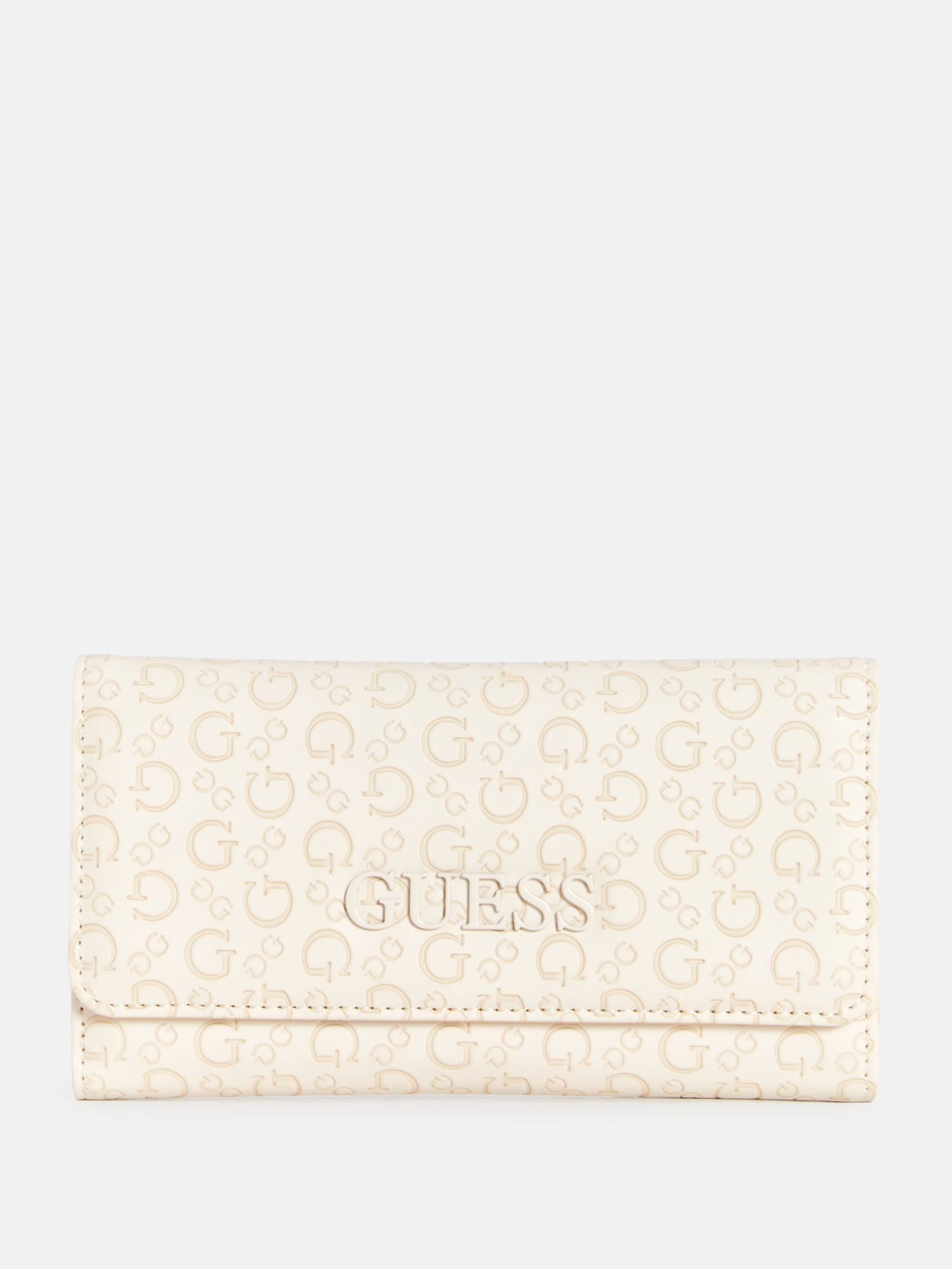 

Бумажник Bowie с тисненым лого, тонкий клатч Guess Factory, Blush