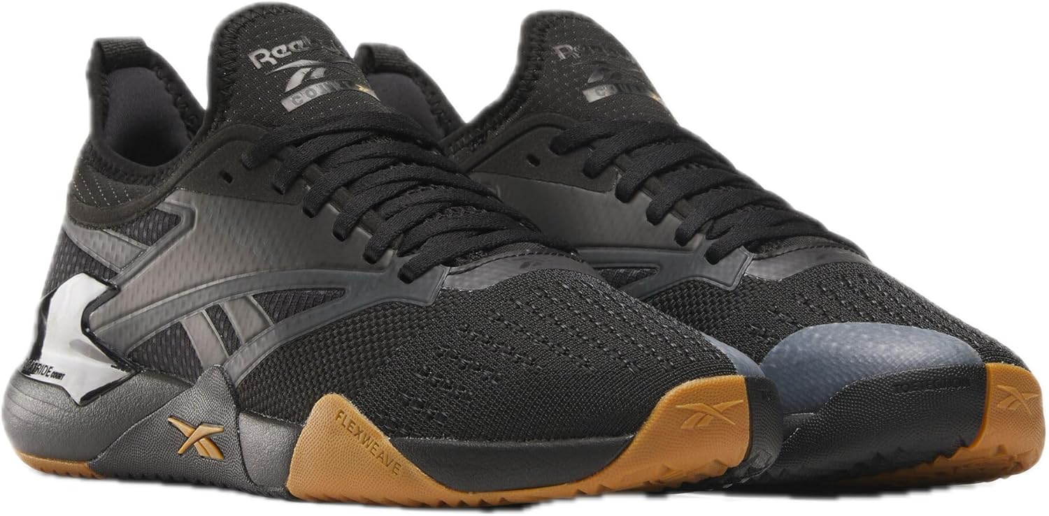 Мужские спортивные кроссовки Reebok Nano Court для пикубола, черный/серый — фото 2