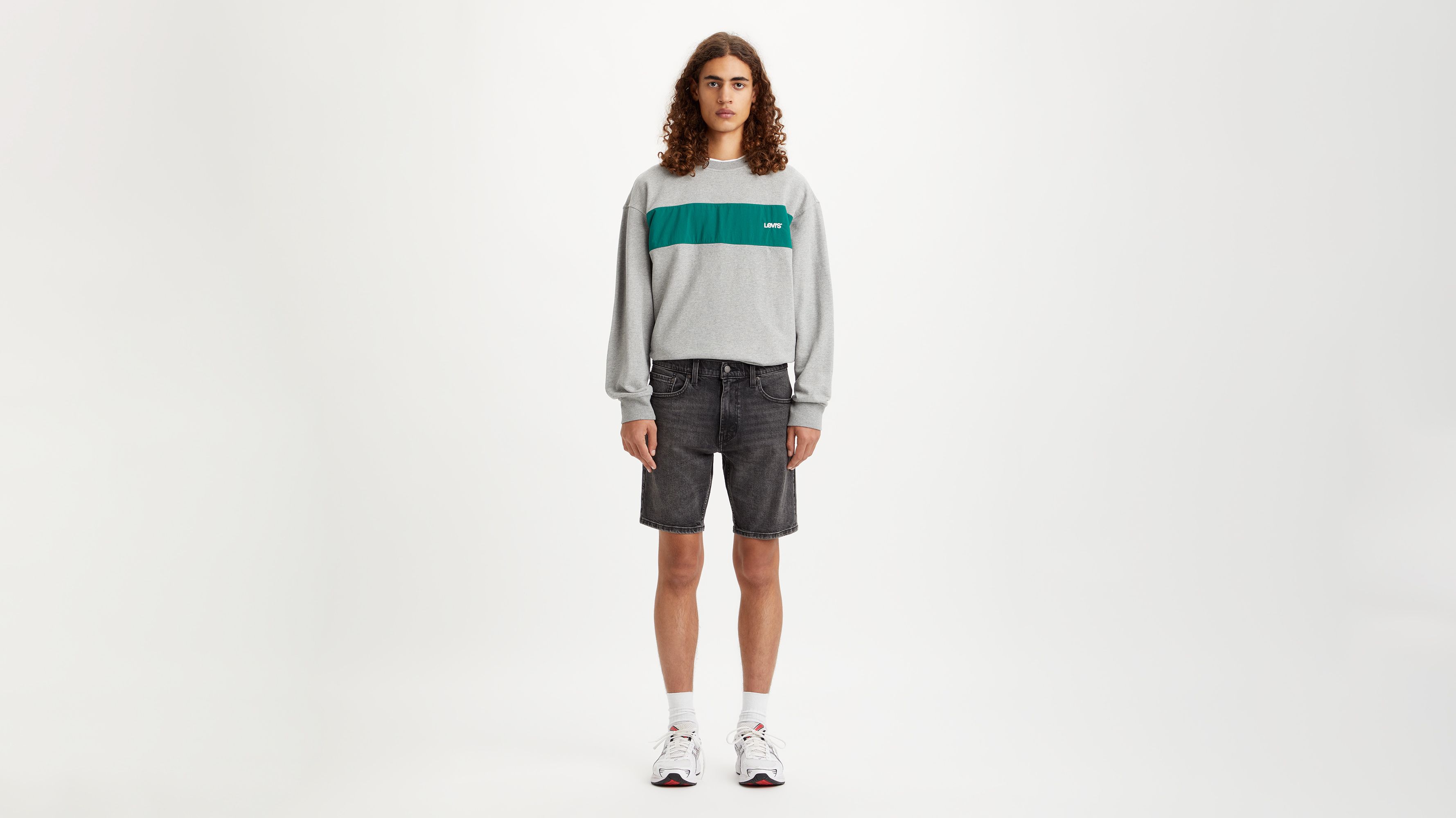 

412 Узкие мужские шорты 9 дюймов Levi's, цвет Wax on Wax Off - Black