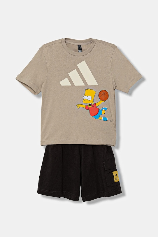 

Детский хлопковый комплект Adidas, бежевый