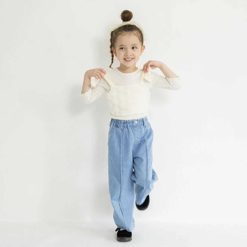 Комплект из топа-бюстье из розового тюля. Branshes, ivory
