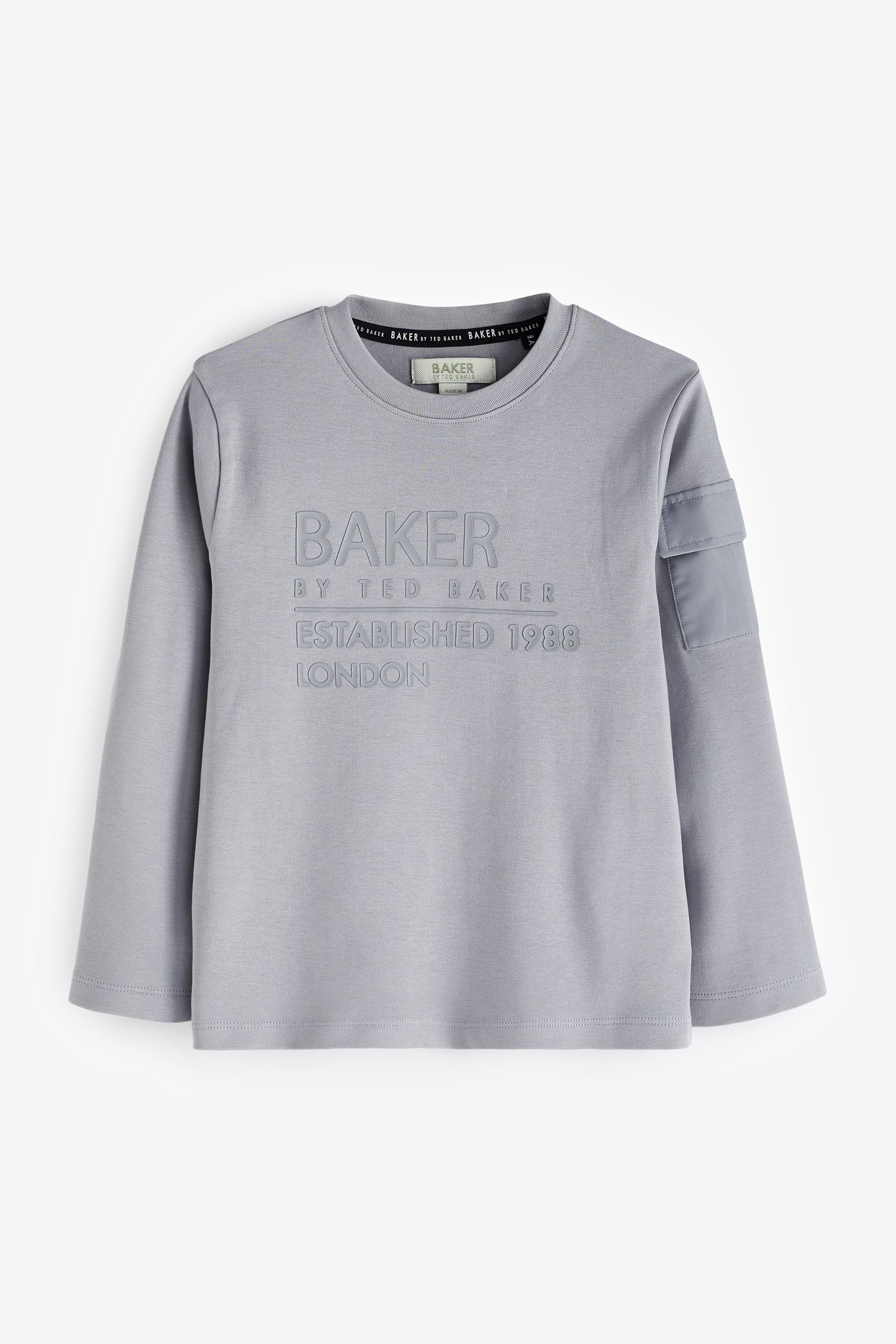 

Тяжелая футболка с длинным рукавом Baker By Ted Baker, серый