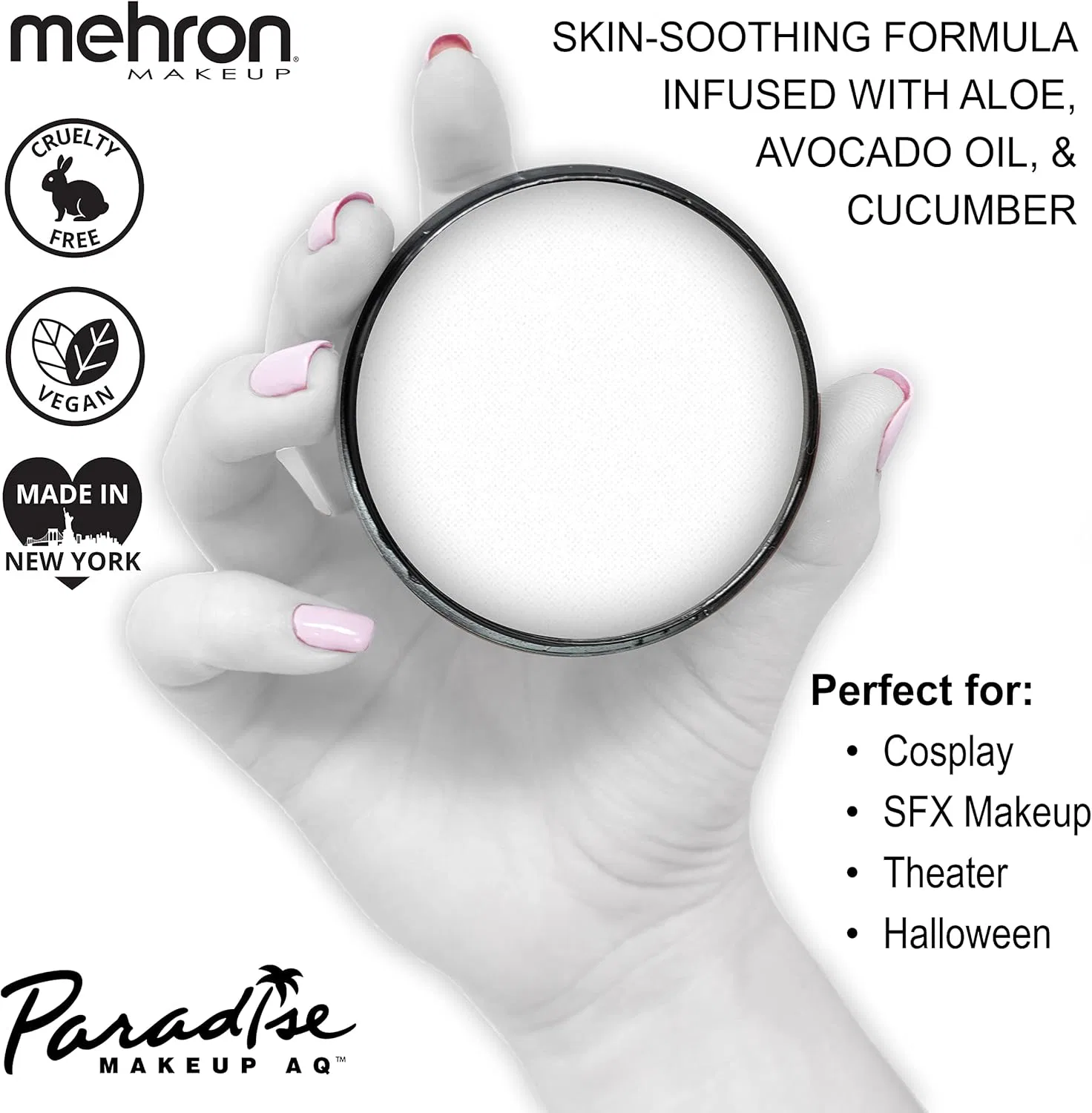 Краска для лица и тела Paradise White W, 40 г Mehron — фото 2