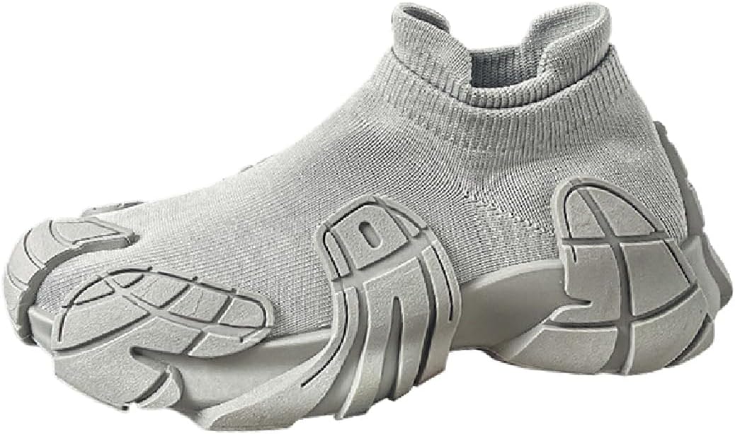 

Мужские легкие высокие кроссовки повседневные дышащие трикотажные спортивные обувь с сеткой, мягкой подошвой для ходьбы Lexamen, серый