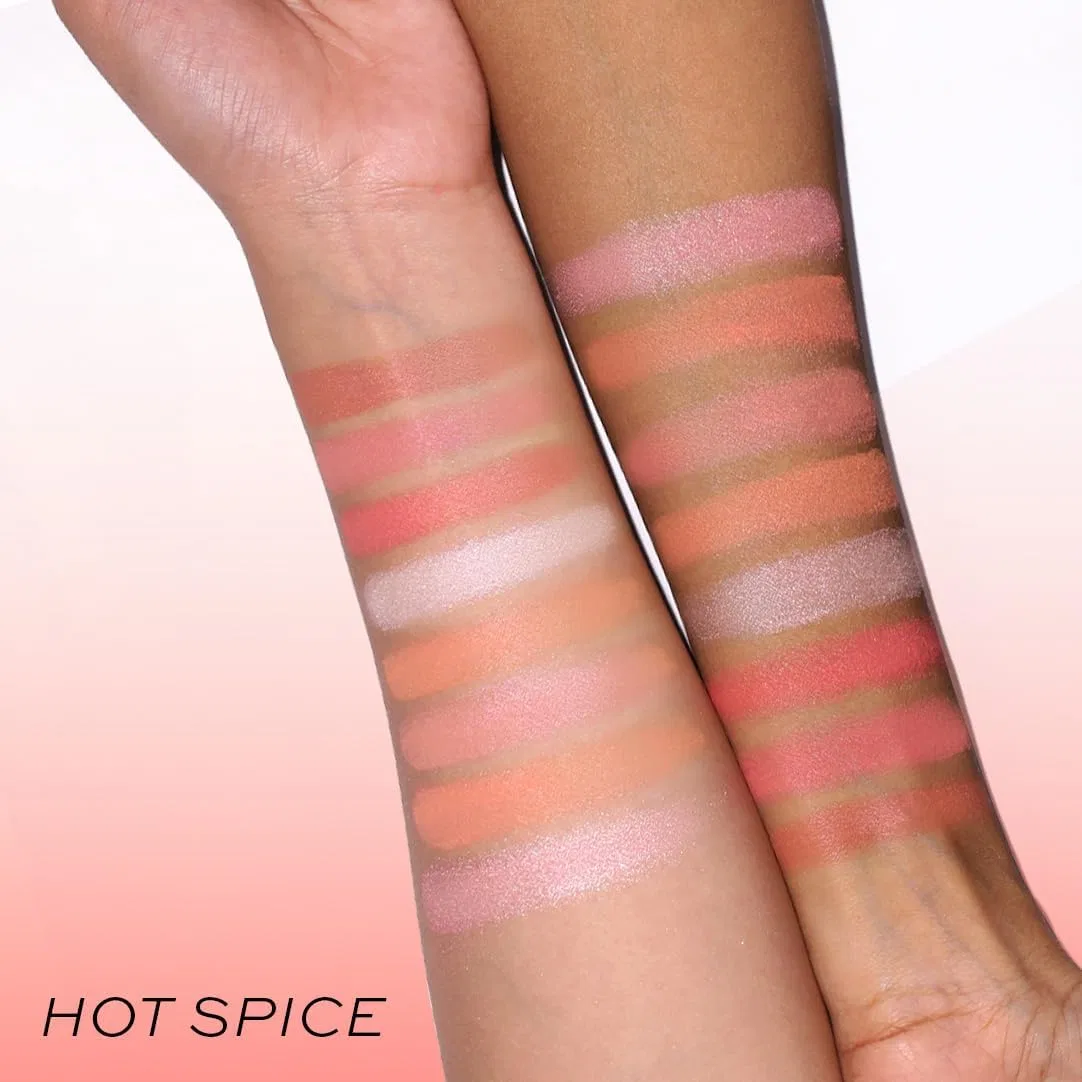 Палетка румян Teak 8 цветов Makeup Revolution Hot Spice — фото 3