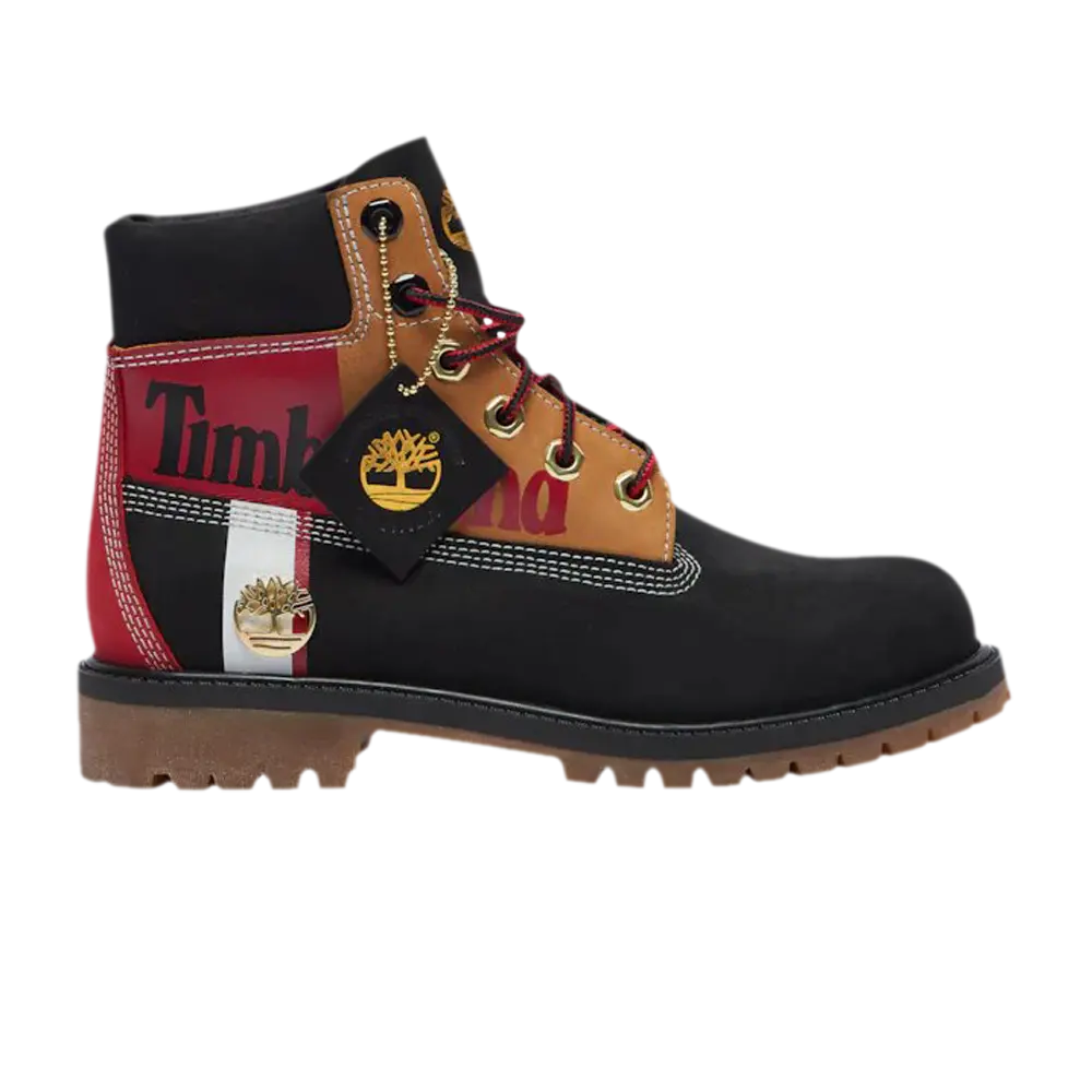 

6-дюймовые водонепроницаемые ботинки премиум-класса Junior Timberland, черный