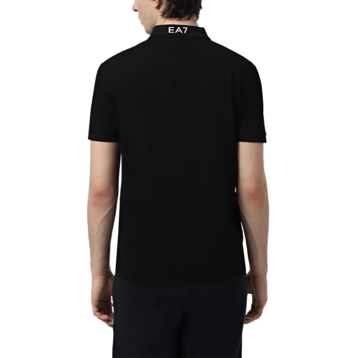 EMPORIO ARMANI Футболка-поло EA7 SS25 мужская black — фото 4