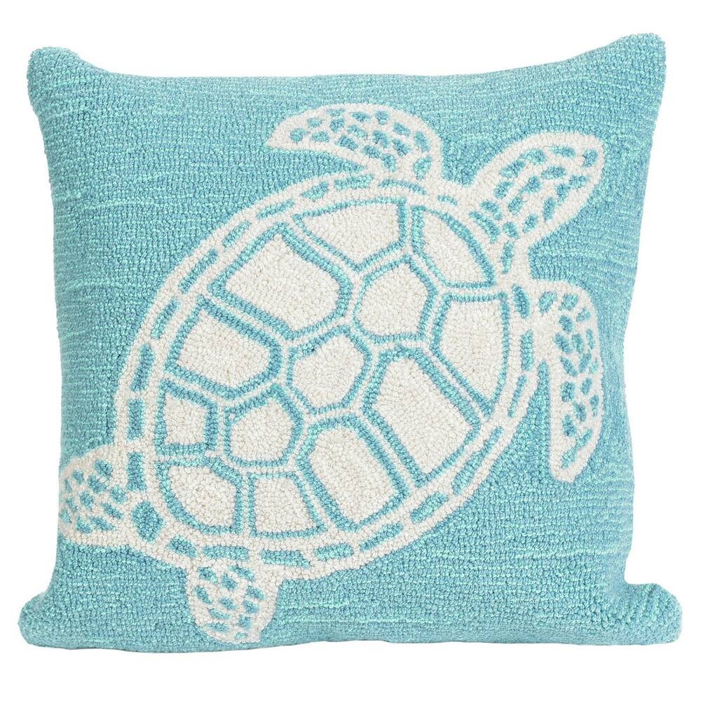 

Подушка Trans Ocean Imports Liora Manne Turtle для дома и улицы, цвет Aqua