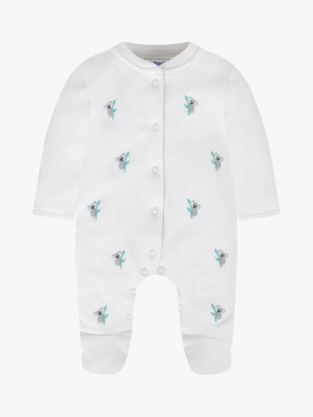 

Детский комбинезон с вышивкой коалы из хлопка JoJo Maman Bébé, White