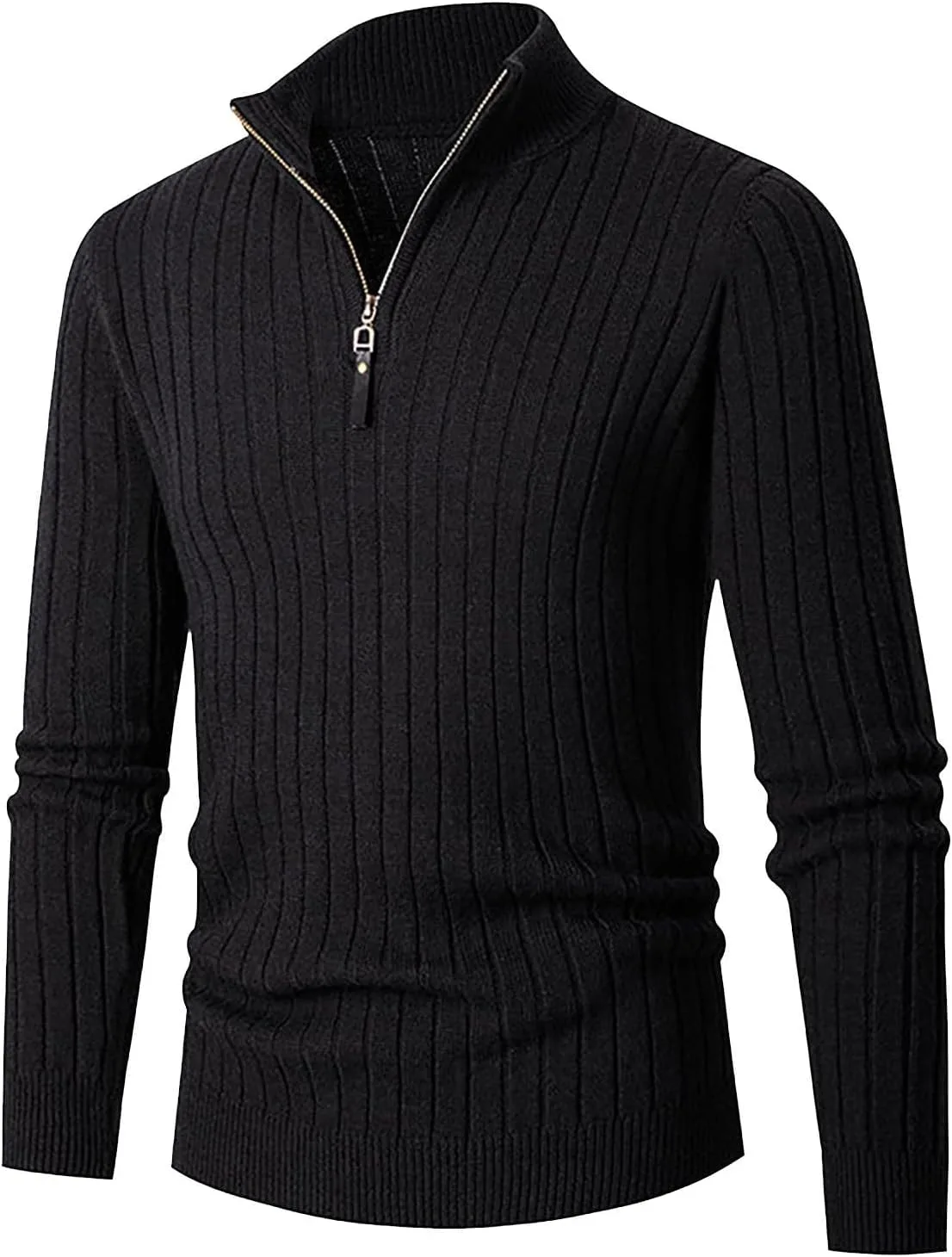 

Мужской свитер с четвертью молнии Slim Fit вязаный водолазка XDFVC