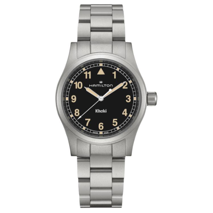 

Hamilton Часы Khaki Field Series Quartz Movement Unisex Watch 38mm Black Dial Stainless Steel Case Stainless Steel Watchband, Black Dial