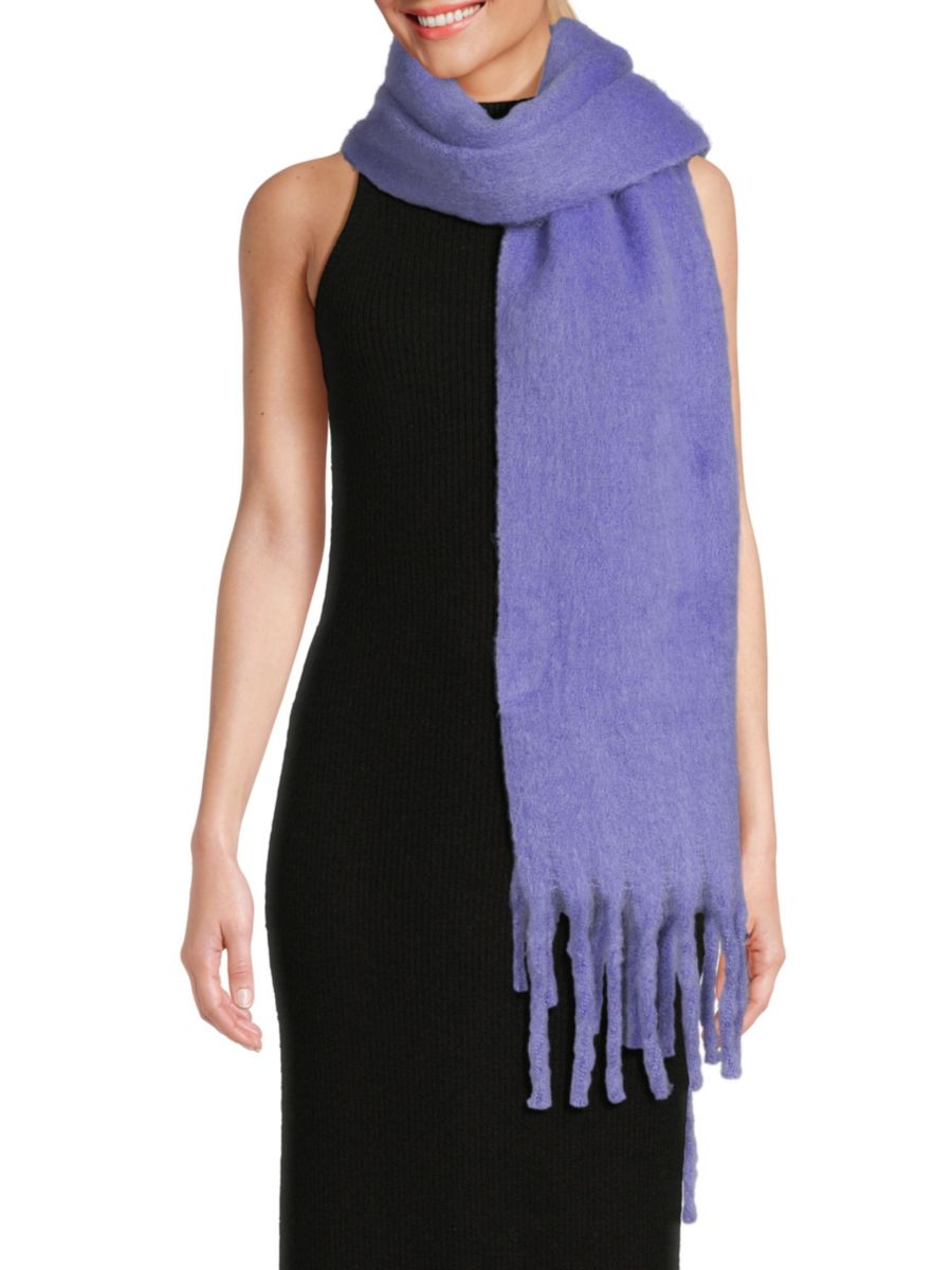 

Шарф с бахромой Saks Fifth Avenue, цвет Lavender