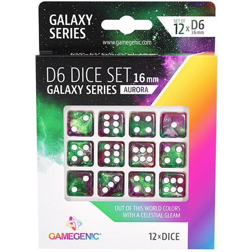 

Аксессуары Gamegenic Galaxy Series 16mm d6 Set: Aurora (12)