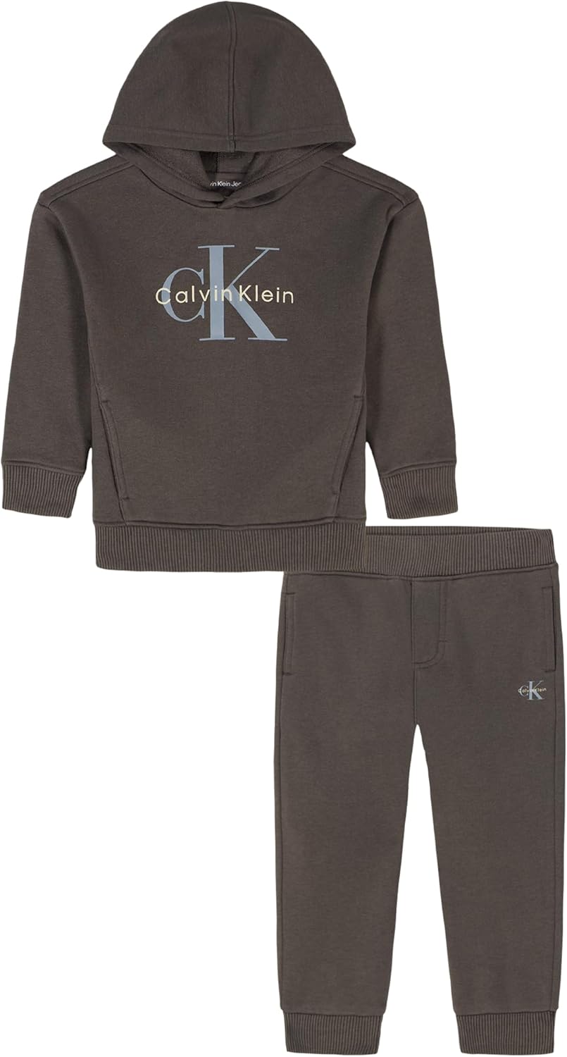 Комплект из двух предметов для бега с капюшоном Calvin Klein для мальчиков, Ck Taupe