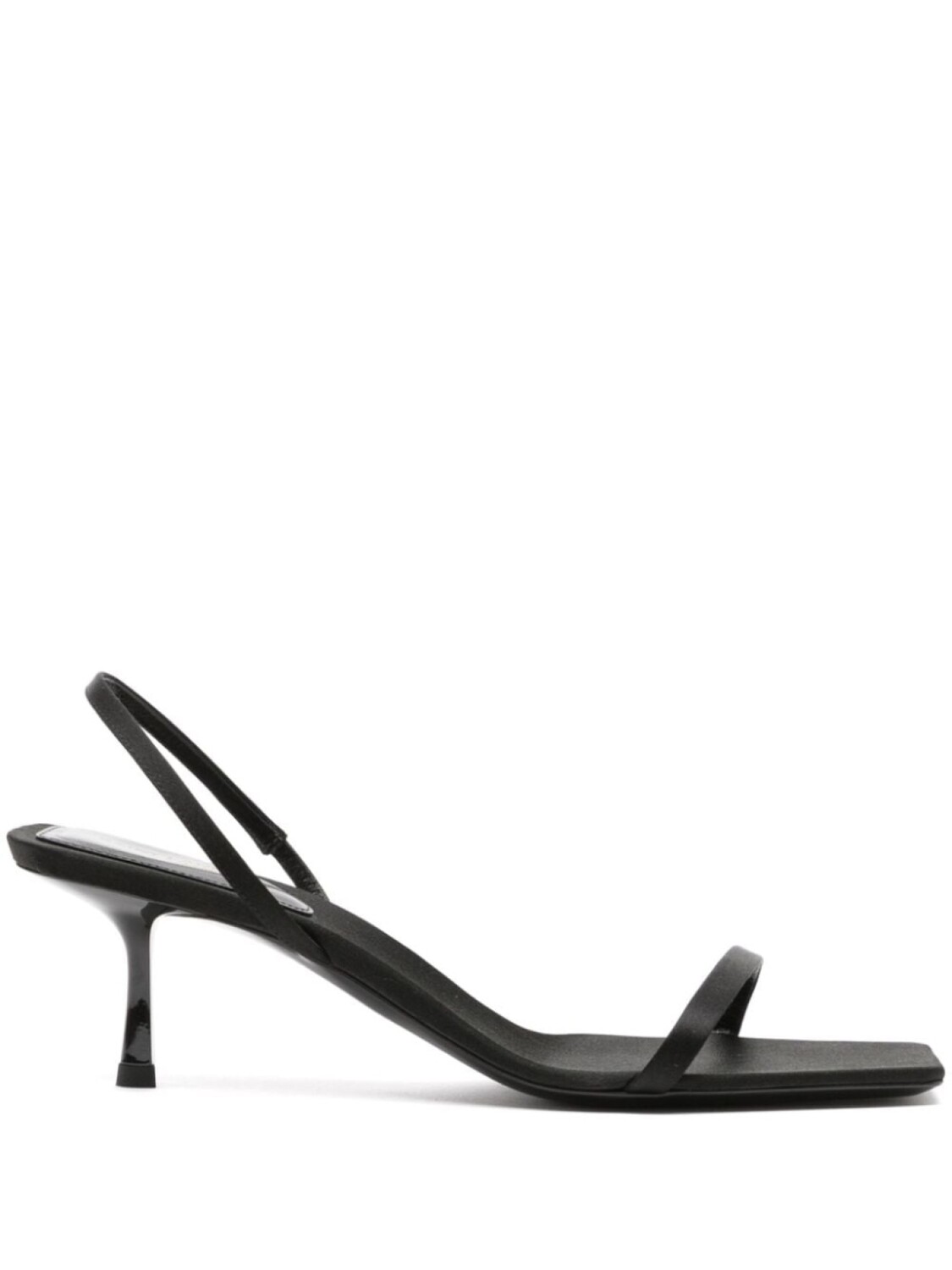 

Saint Laurent атласные мюли Jaspe, черный