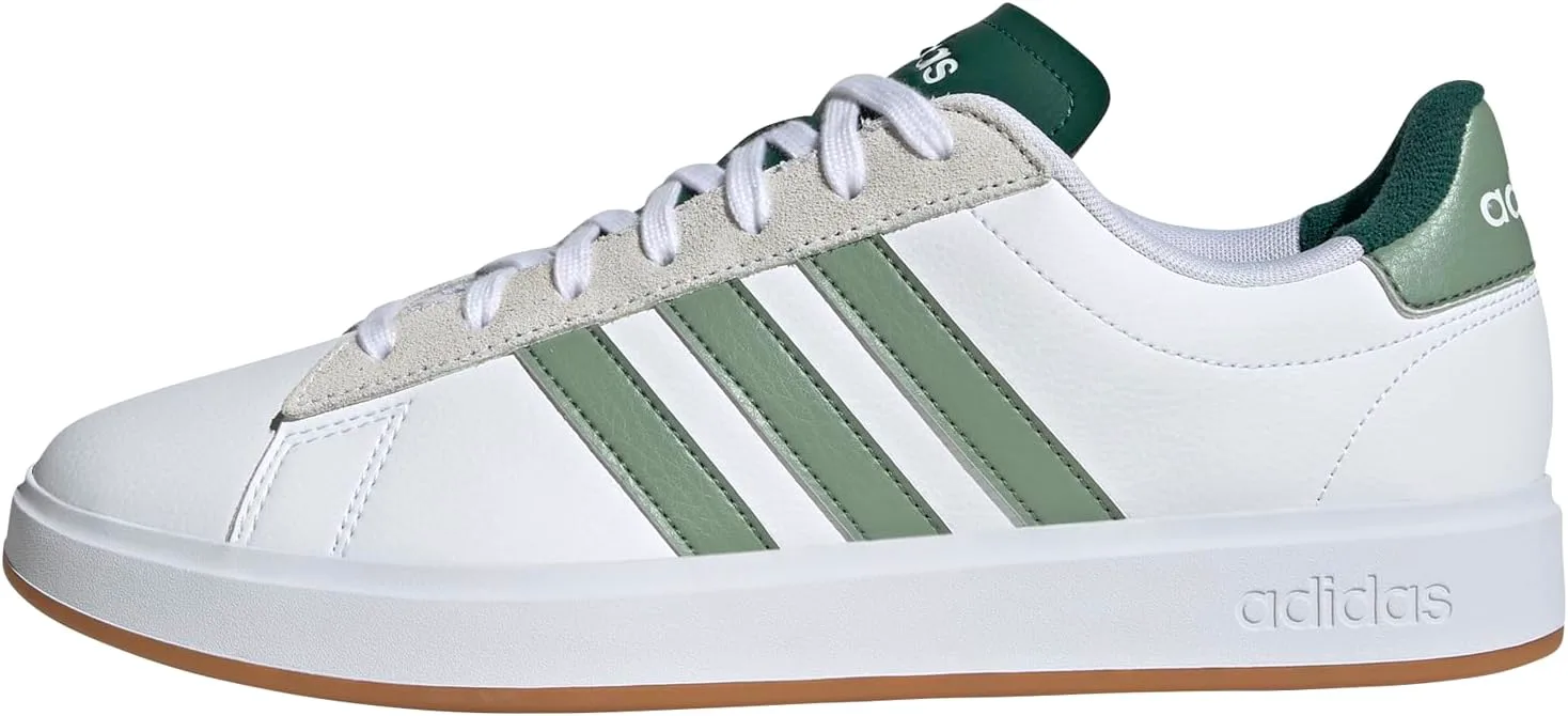 Мужские кроссовки Adidas Grand Court 2.0, белый/серебристый зеленый/зеленый — фото 2