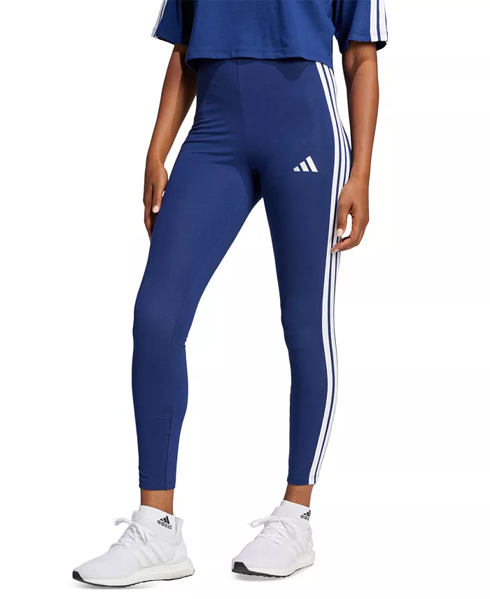 

Женские облегающие леггинсы с высокой посадкой и полной длиной adidas, синий