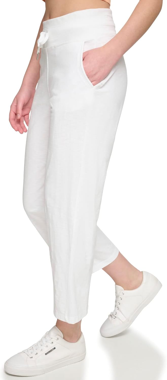 Легкие женские брюки для дома Calvin Klein, White — фото 2