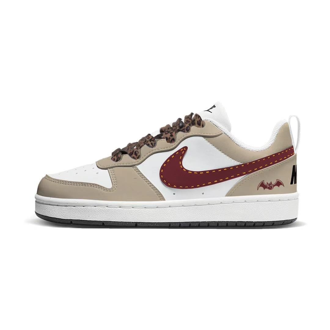 

Court Borough Leopard Bat Low top детские скейтборд кроссовки для подростков Nike, коричневый