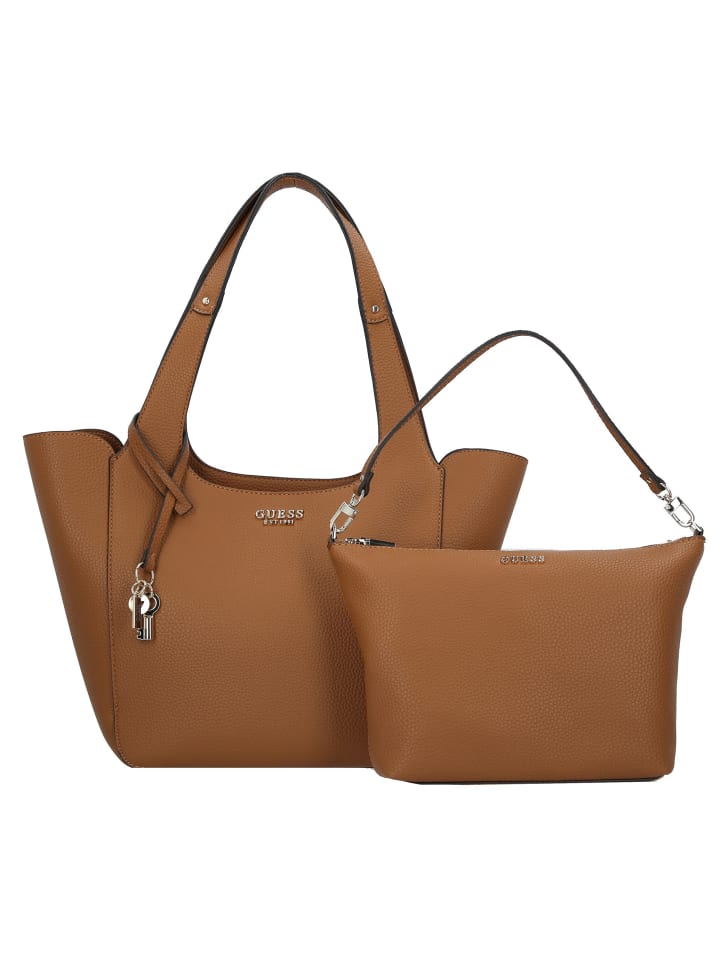 

Сумка-шоппер Calista 45 см карамельного цвета Guess