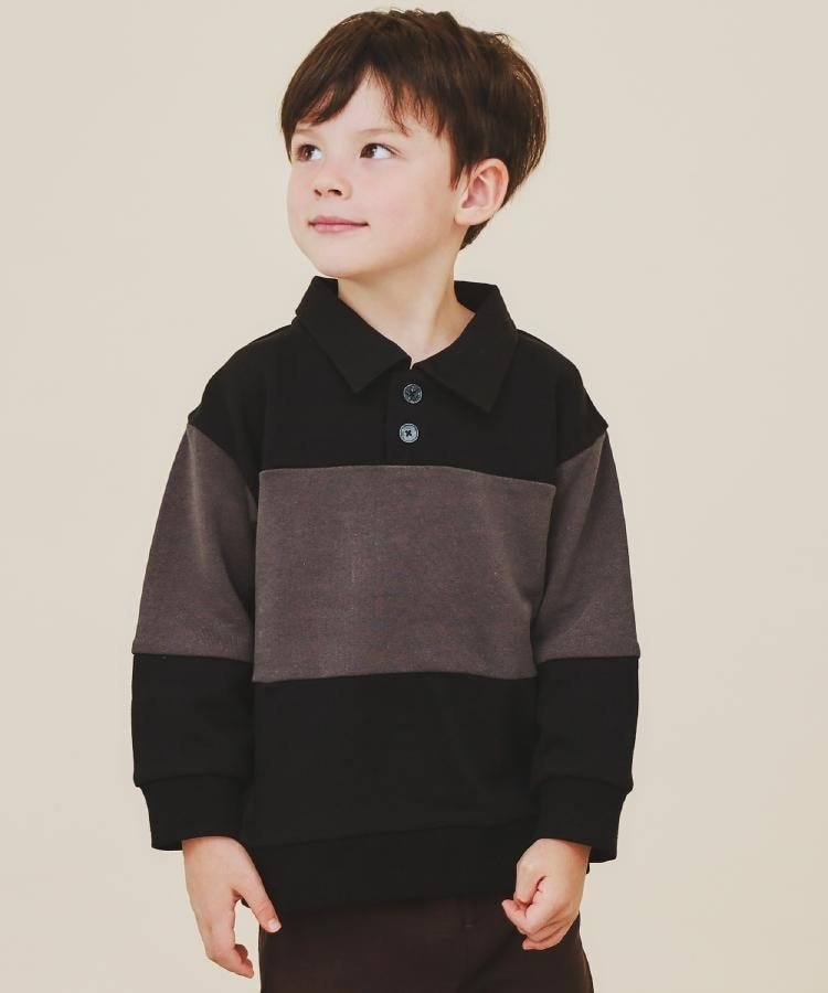 Двухцветный флисовый пуловер для регби THE SHOP TK, Black(519)