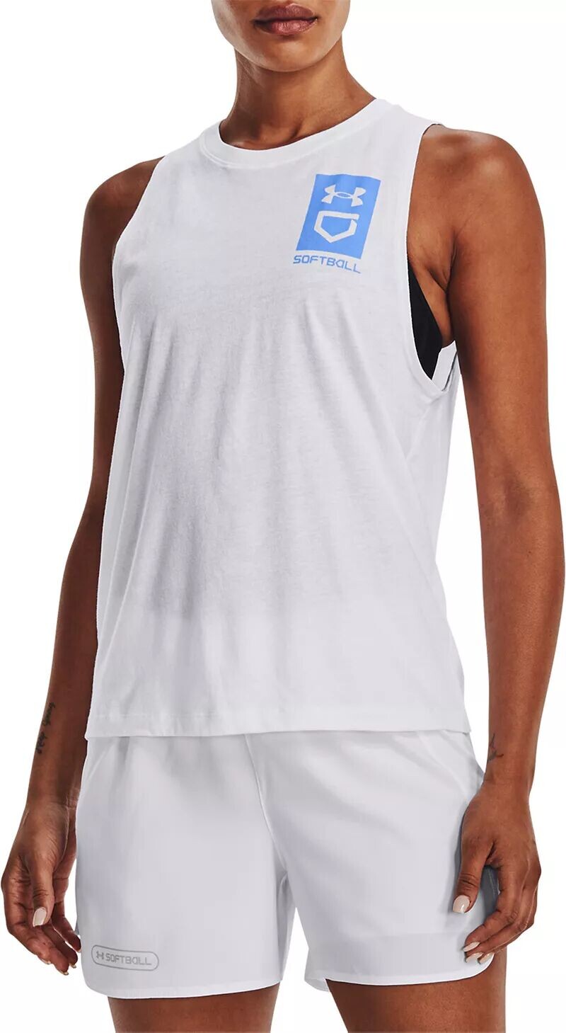 

Женская майка с логотипом Under Armour UA Softball Box, белый