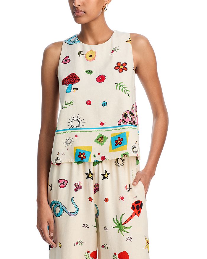

Безрукавка Border Mixed Print - эксклюзив AQUA, белый