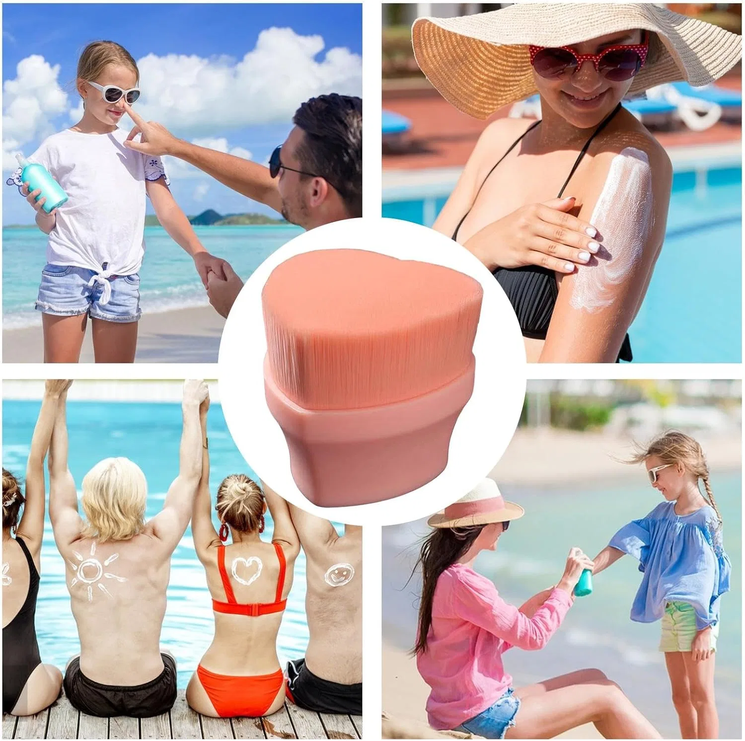 Кисть для лица Foundation Brush Kisymear розовая — фото 4