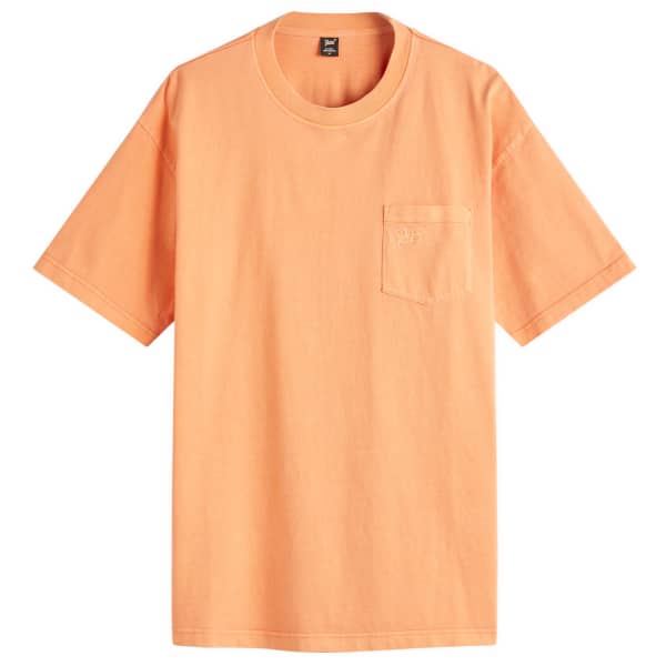 

Простая футболка с карманом и эффектом потертости Patta, Melon