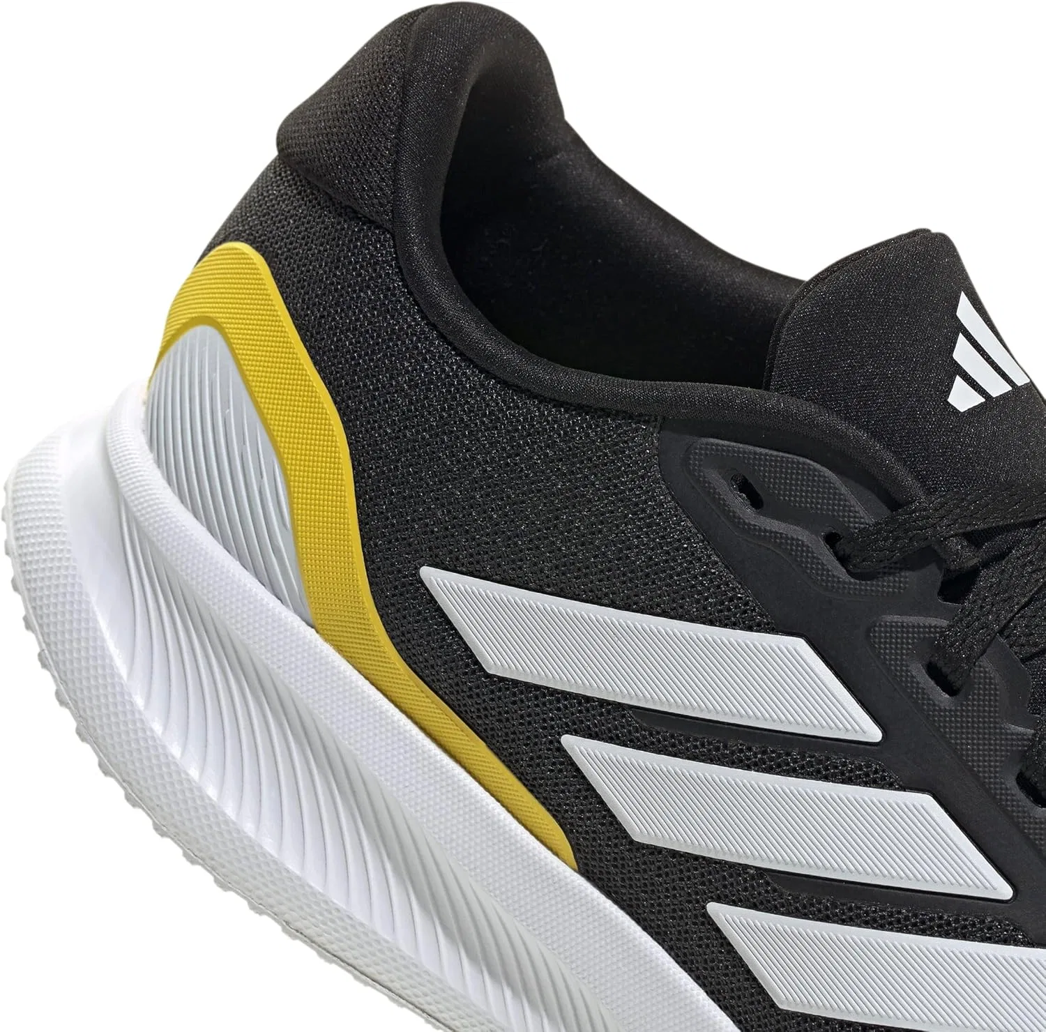 Мужские беговые кроссовки Adidas Runfalcon 5, Core Black Cloud White Yellow — фото 4