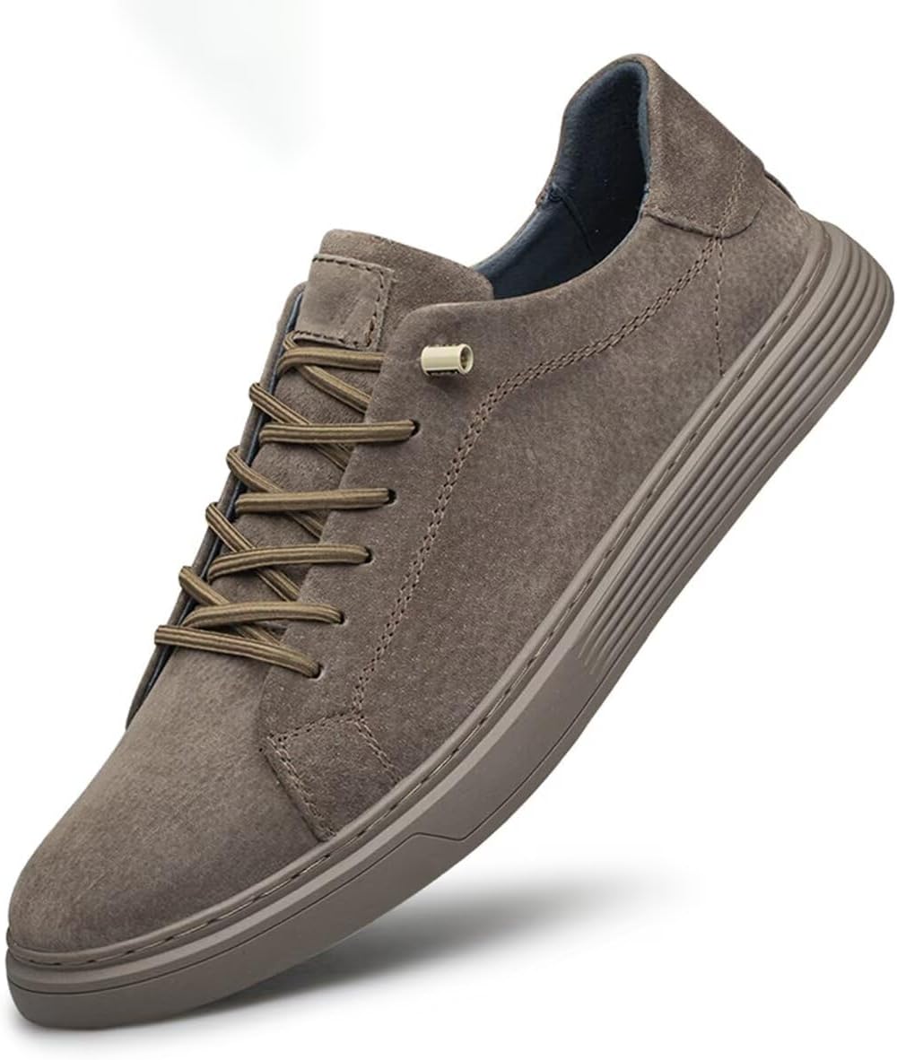 

Мужские кожаные модные кроссовки большого размера, ретро, деловые, повседневные оксфорды Diburosy, коричневый