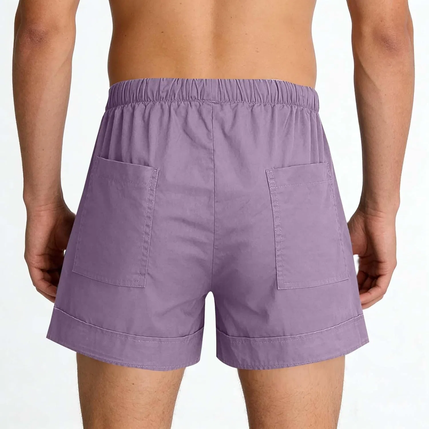 Шорты повседневные Athletic Casual Linen Shorts, Purple — фото 4