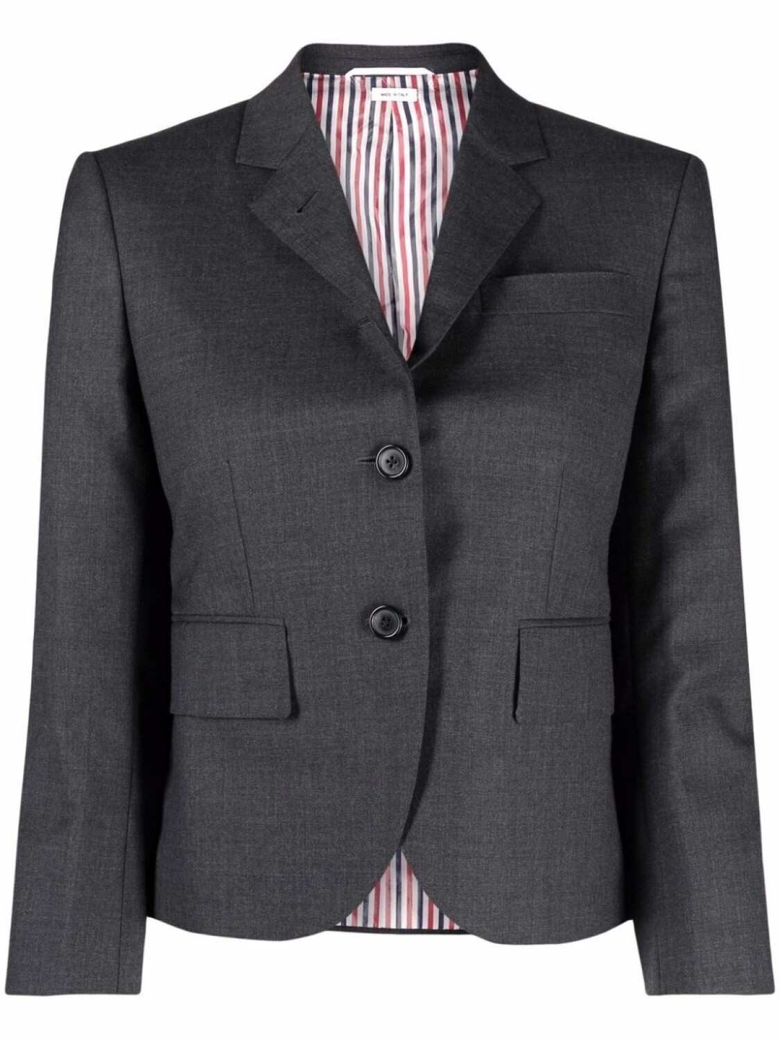 

Укороченный однобортный блейзер Thom Browne, серый