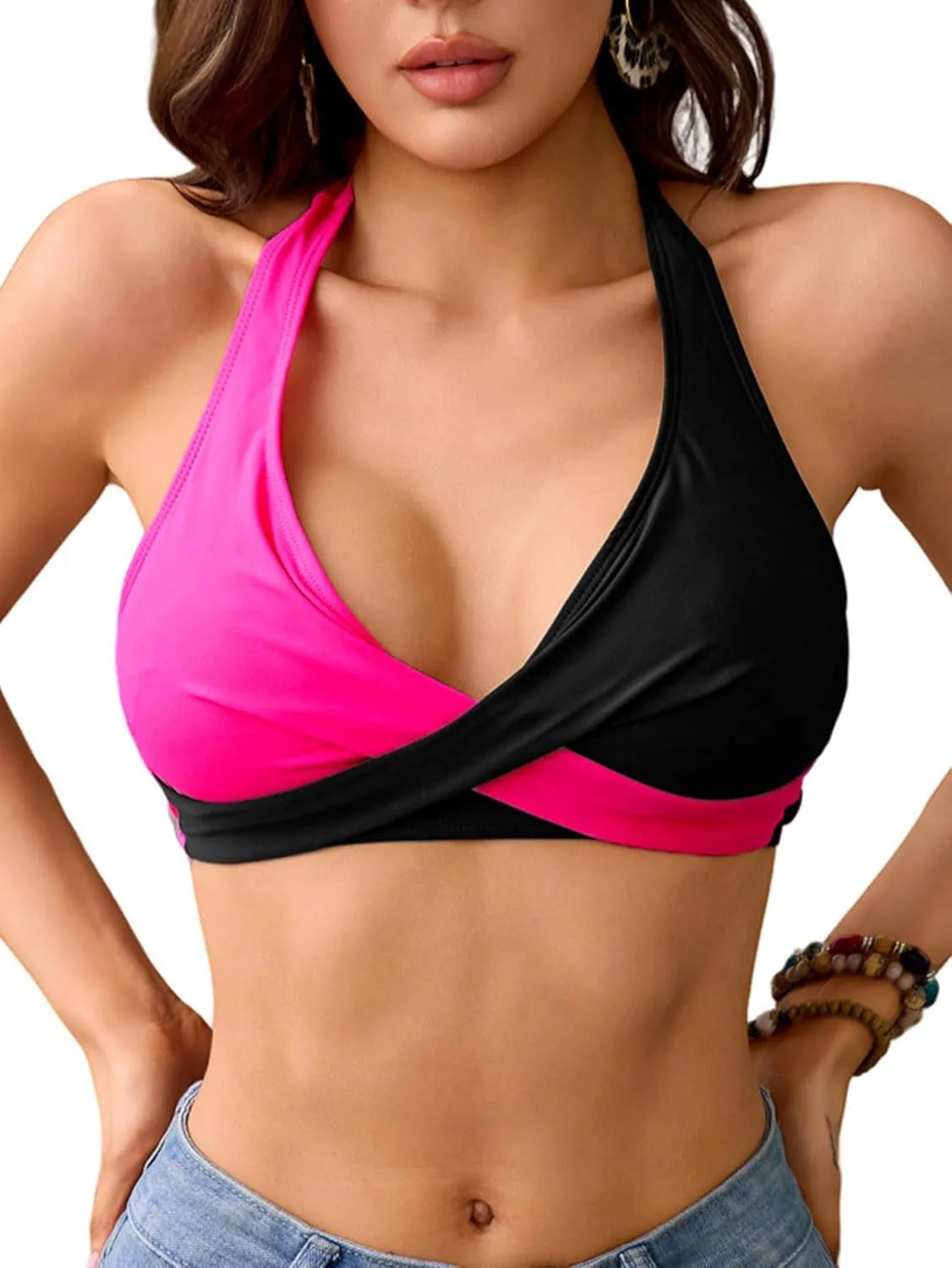 

SOLY HUX Женский топ-бикини на запах с поролоновыми чашками Push Up