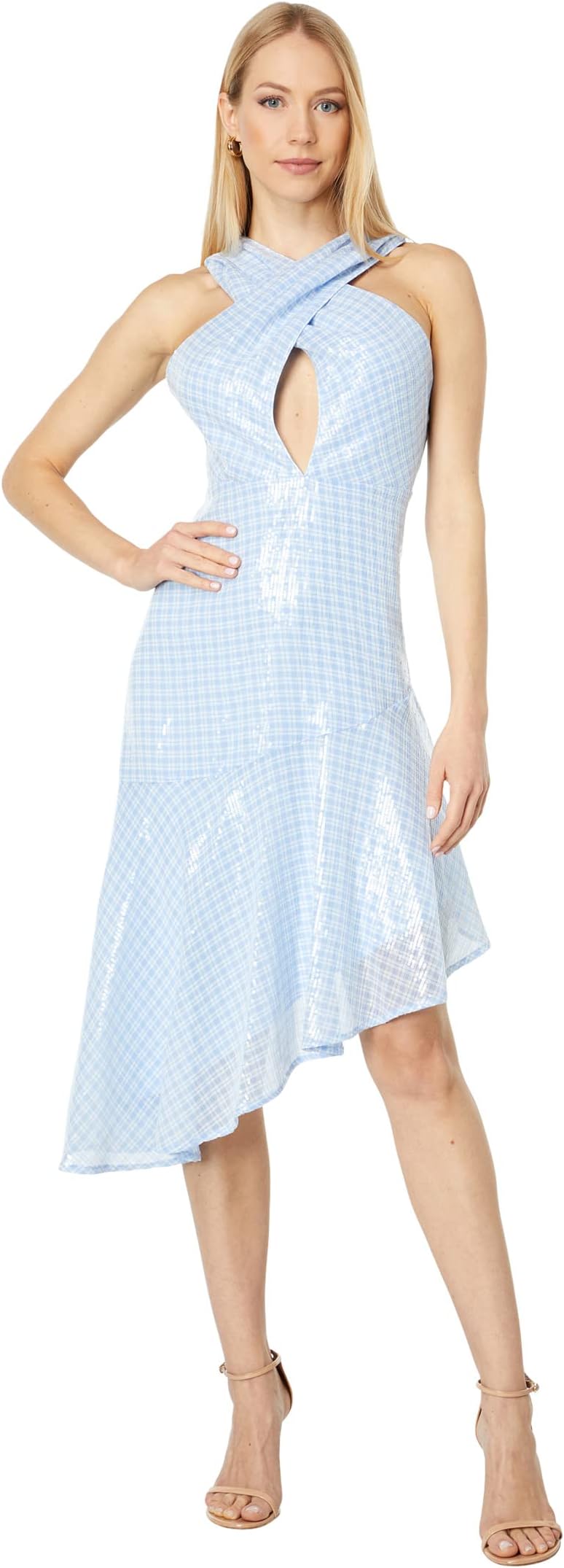 

Платье ONE33 Social Mini Asymmetrical Flounce, цвет Light Blue