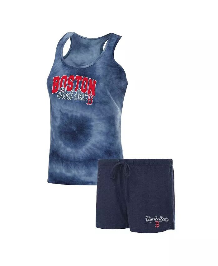 

Женская темно-синяя майка Boston Red Sox Billboard Racerback и шорты для сна Concepts Sport