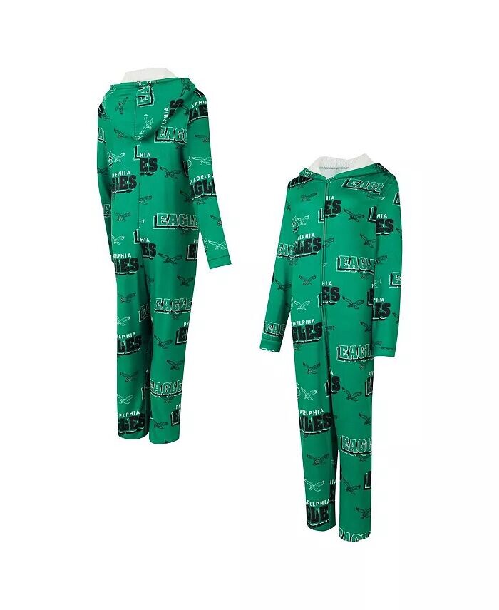 

Женский костюм Kelly Green Philadelphia Eagles Throwback Roadway Allover Print Microfleece Full Zip Union Concepts Sport