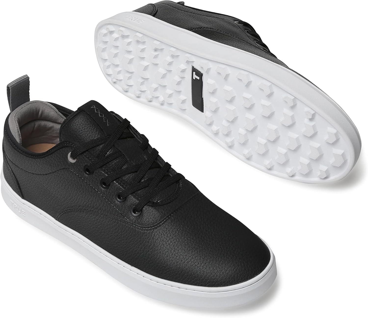 Мужские кроссовки TRUE Linkswear FS-01 - водоотталкивающие, из экологичной натуральной кожи, классический стиль для круглосуточного ношения, черный — фото 4