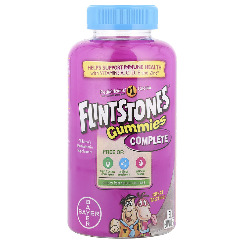 

Flintstones, Complete, мультивитамин для детей, 180 жевательных конфет