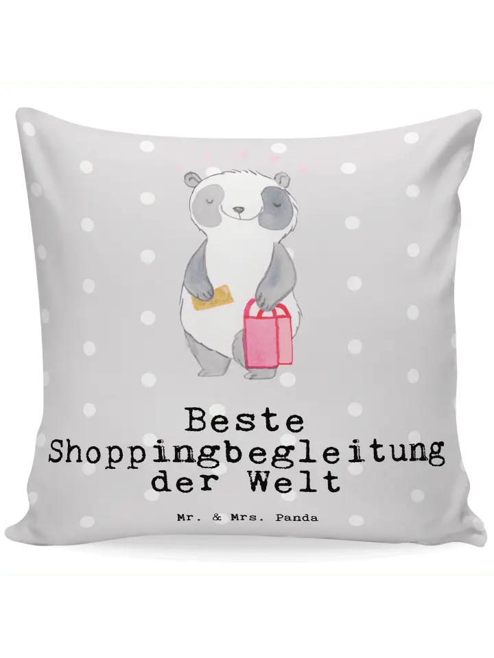 

Подушка Mr. & Mrs. Panda, серый пастельный