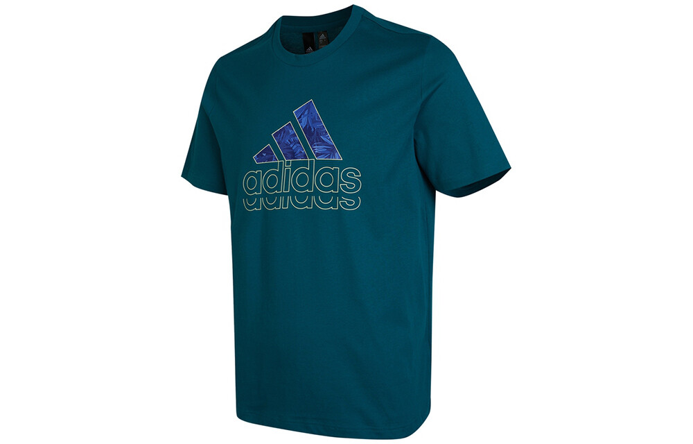 

Футболка мужская павлинье-зеленая Adidas, зеленый