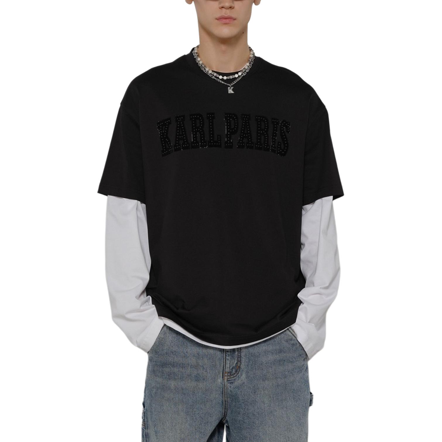 

KARL LAGERFELD / Karl Lagerfeld Jeans Футболка мужская черная с круглым вырезом Moderate, Черный, KARL LAGERFELD / Karl Lagerfeld Jeans Футболка мужская черная с круглым вырезом Moderate